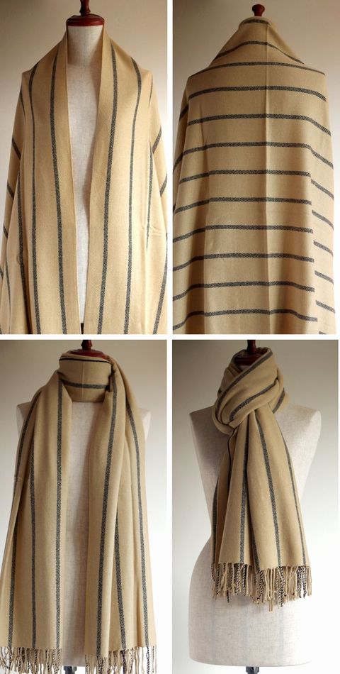 YARNZ】14AW/ヤーンズ Pin Stripes/ピンストライプ・カシミアとウール